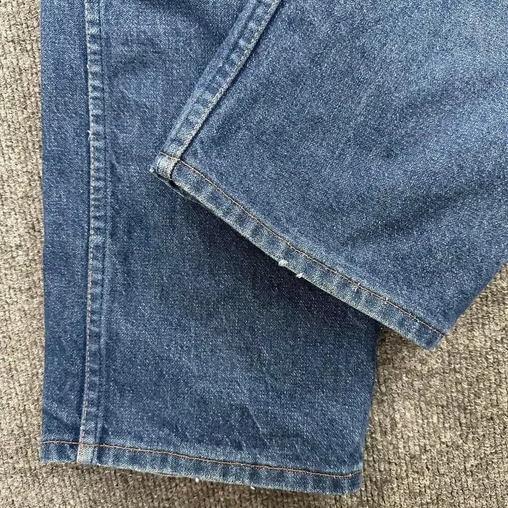 Vtg Wrangler Men’s 13MWZ Cowboy Cut Jeans Rigid 100% Cotton USA Made Denim 35x32